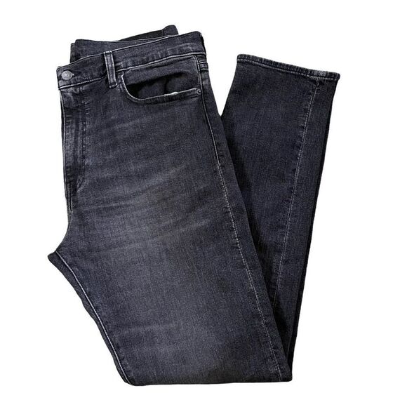 LEVI’S ~ Big E Reproduction ~ 512 Black Denim ~ size 36/34 ~ leather patch - Picture 1 of 12